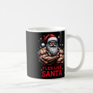 Flex Like Santa Claus Bodybuilder Christmas Gym Wo Coffee Mug