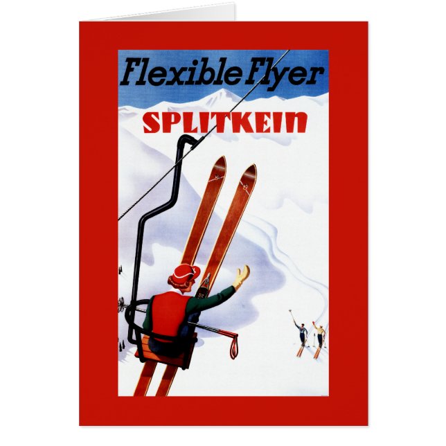 Flexible Flyer Splitkein Wooden Skis Promo (Front)