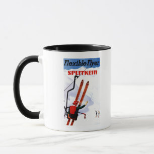 Flexible Flyer Splitkein Wooden Skis Promo Mug