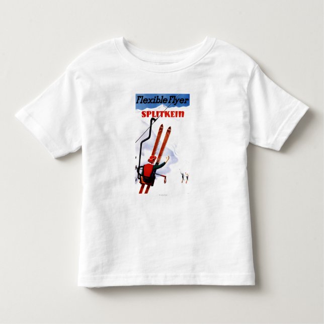 Flexible Flyer Splitkein Wooden Skis Promo Toddler T-Shirt (Front)