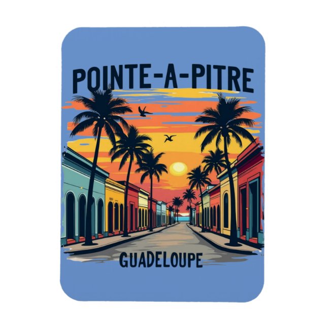 Flexible magnet Guadeloupe - Sunset souvenir (Vertical)