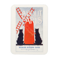 FLEXIBLE PHOTO MAGNET : ABOUT PARIS VINTAGE POSTER