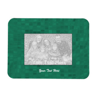 Flexible Photo Magnet - Green Mosaic Border