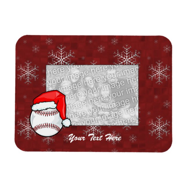 Flexible Photo Magnet - Santa Baseball (Horizontal)