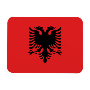 Flexible photo magnet with flag of Albania