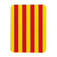 Flexible photo magnet with flag of Catalonia
