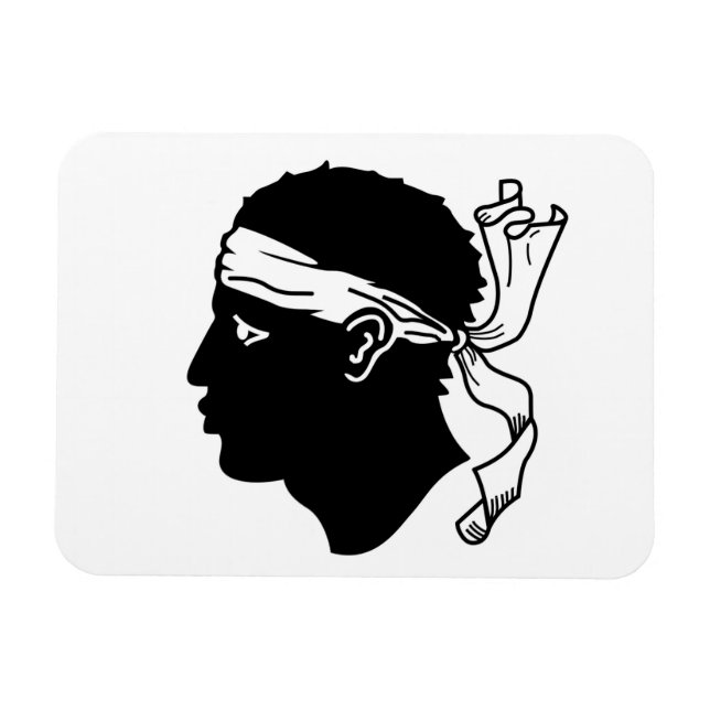 Flexible photo magnet with flag of Corsica (Horizontal)