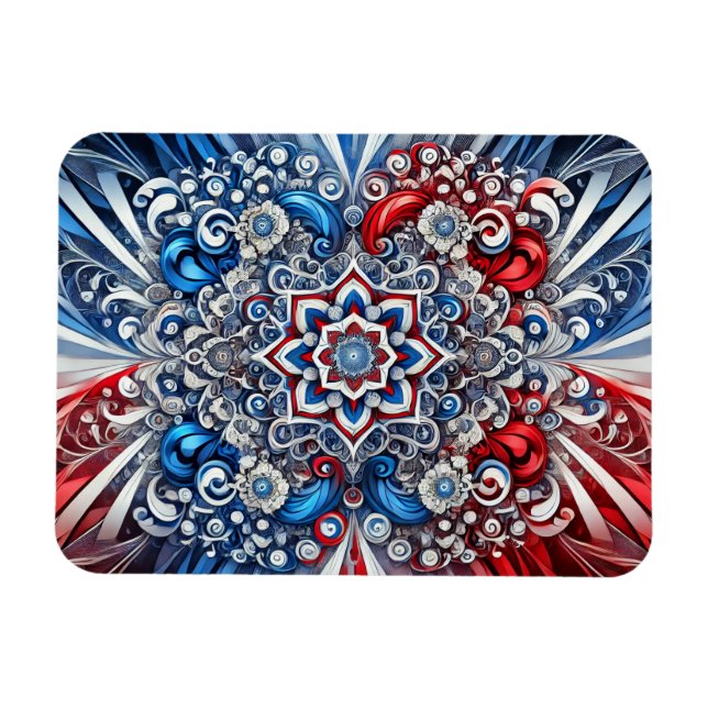 Flexible photo magnet with French Colours Design (Horizontal)