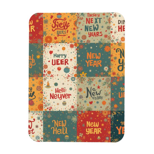 Flexible Photo Magnet with New Year vibe (Vertical)