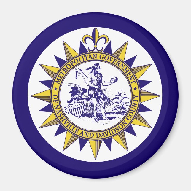 FlFlag of Nashville, Tennessee  Magnet (Front)