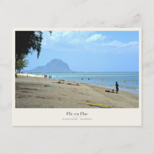 Flic en Flac Blue Water and Mountain Horizon Postcard