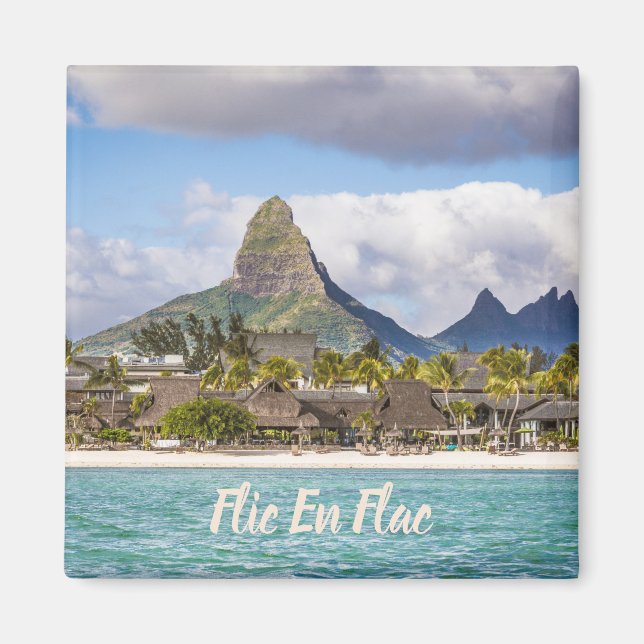Flic en flac Mauritius beach Souvenir Magnet (Front)