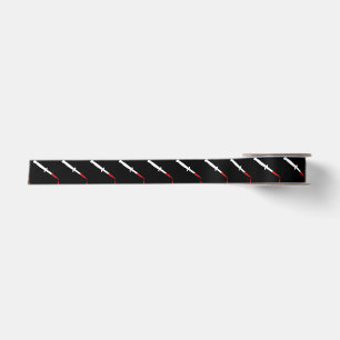 Flick Knife With Blood Satin Ribbon