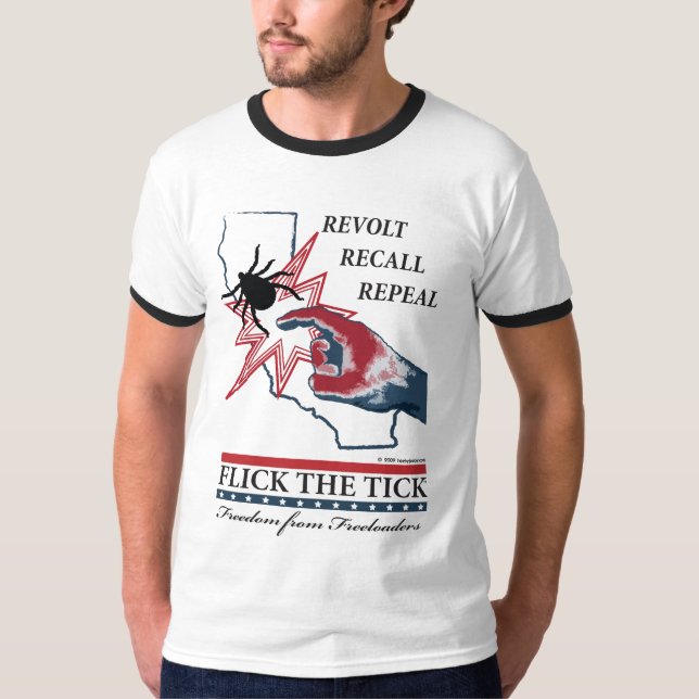 Flick the Tick – California Edition T-Shirt (Front)
