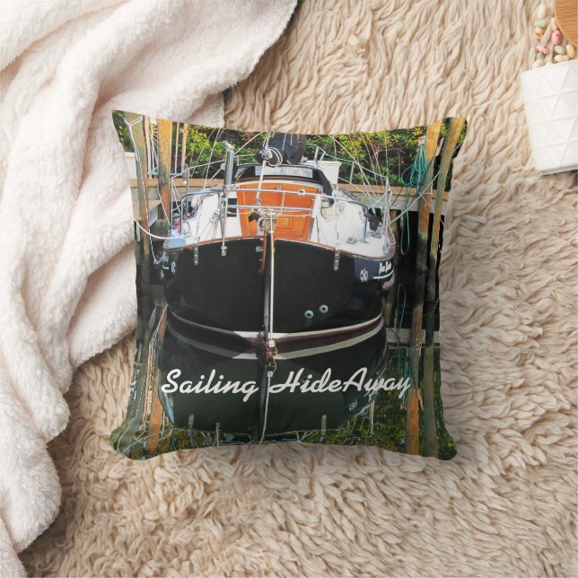 Flicka Sailboat Throw Pillow (Blanket)