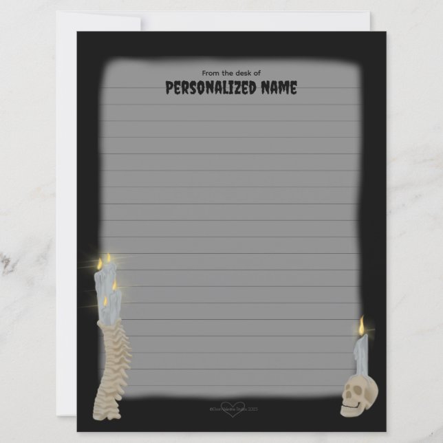 Flicker Of Time - Lined Paper Sheet (Front)