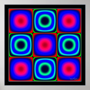 Flickering Colour Combinations Poster