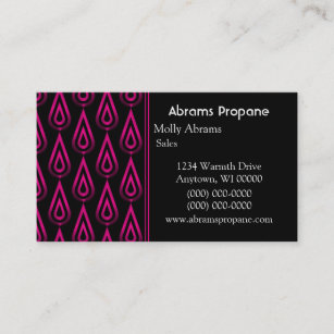 Flickering Flames Business Card, Hot Pink Business Card