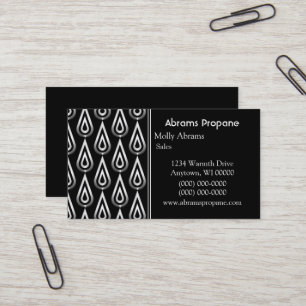 Flickering Flames Business Card, Metallic Grey Card
