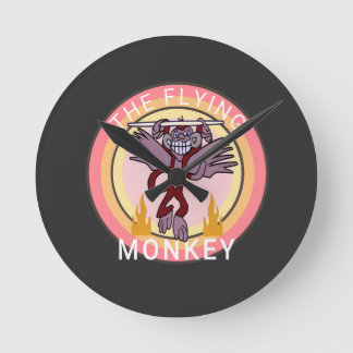 Fliegende Affe kawaii Round Clock
