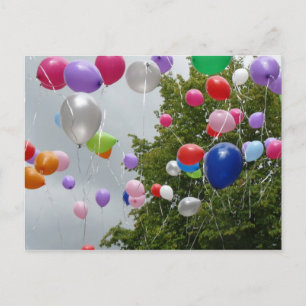 fliegende Luftballon Postcard