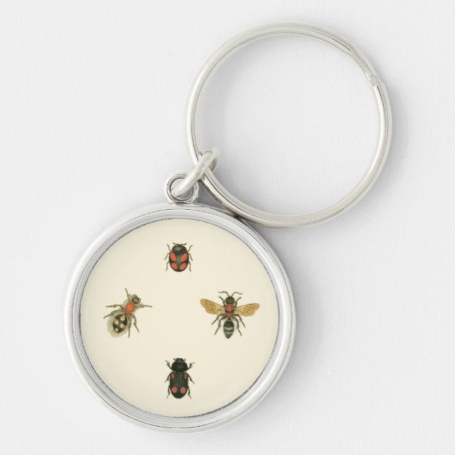 Flies and Beetles by Vision Studio Key Ring (Front)
