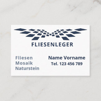 Fliesenleger Handwerker Business Card