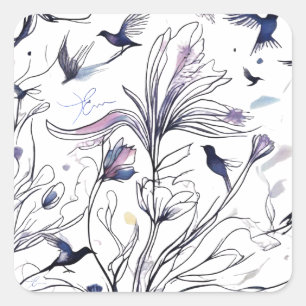 Flight 2 square sticker