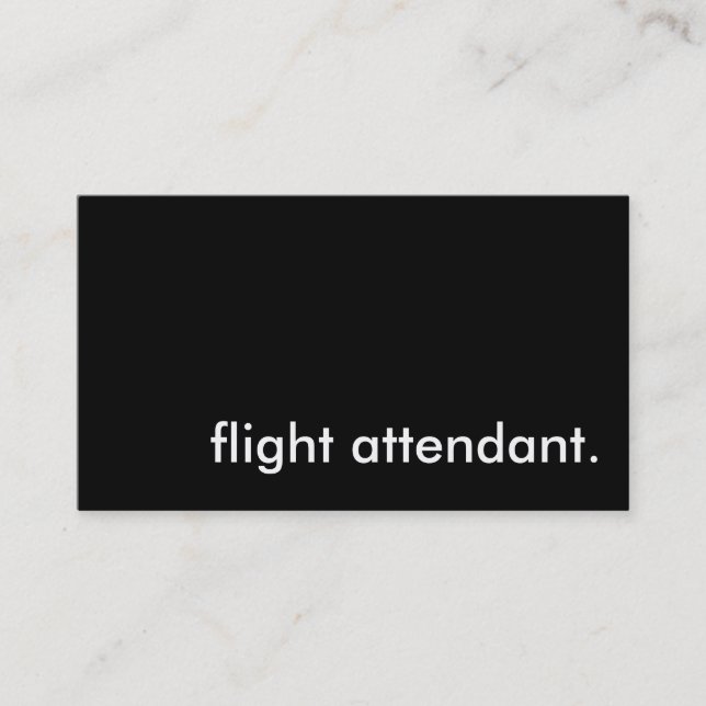 flight attendant. business card (Front)