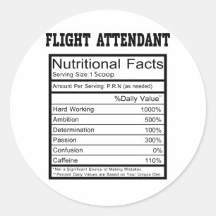 Flight Attendant Classic Round Sticker