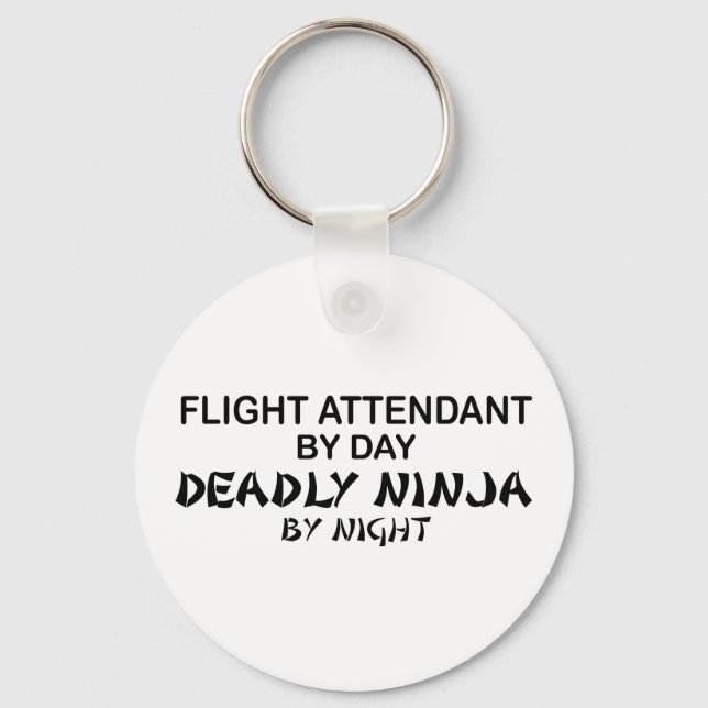 Flight Attendant Deadly Ninja Key Ring (Front)
