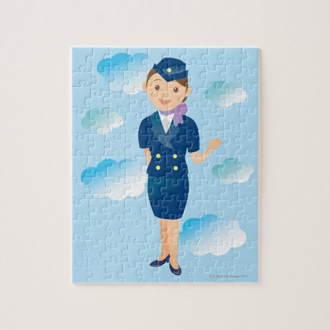 Flight Attendant Jigsaw Puzzle (Vertical)
