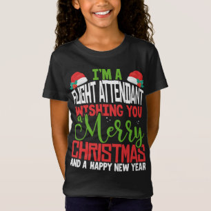Flight Attendant Merry Christmas Festive Pajama Xm T-Shirt