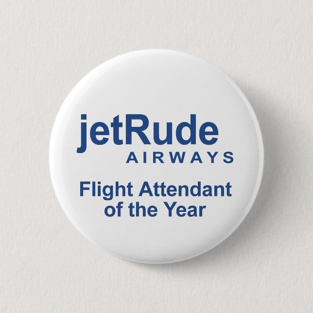 Flight Attendant of the Year 6 Cm Round Badge (Front)
