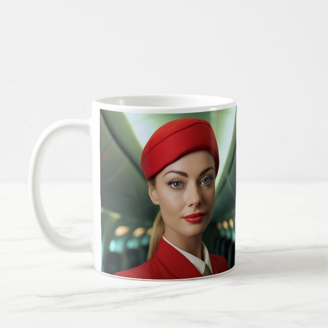 Flight Attendant Personalised Mug Gift (Left)