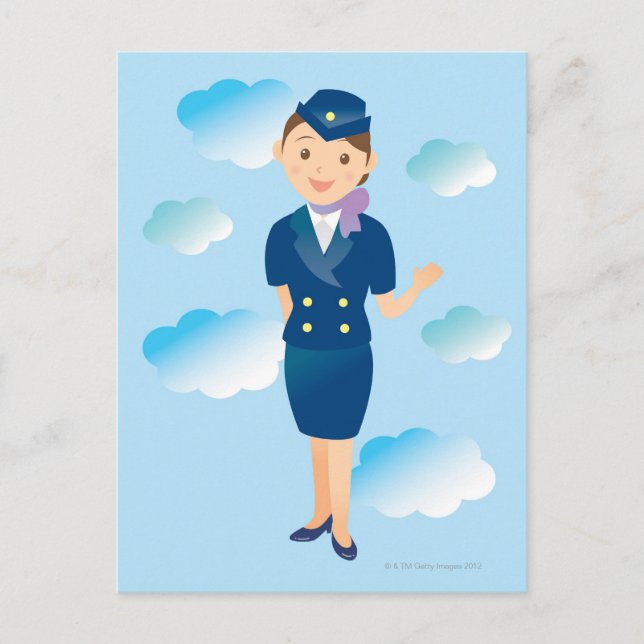 Flight Attendant Postcard (Front)