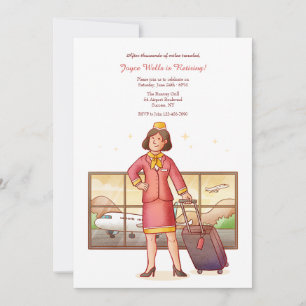 Flight Attendant Retirement Party Invitation