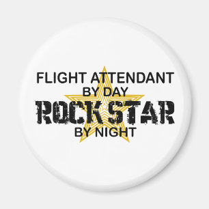 Flight Attendant Rock Star Magnet