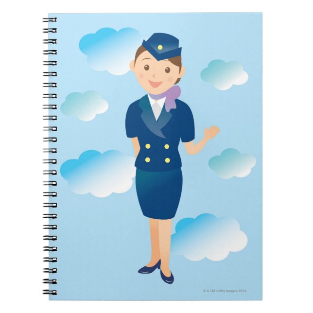 Flight Attendant Spiral Notebook (Front)