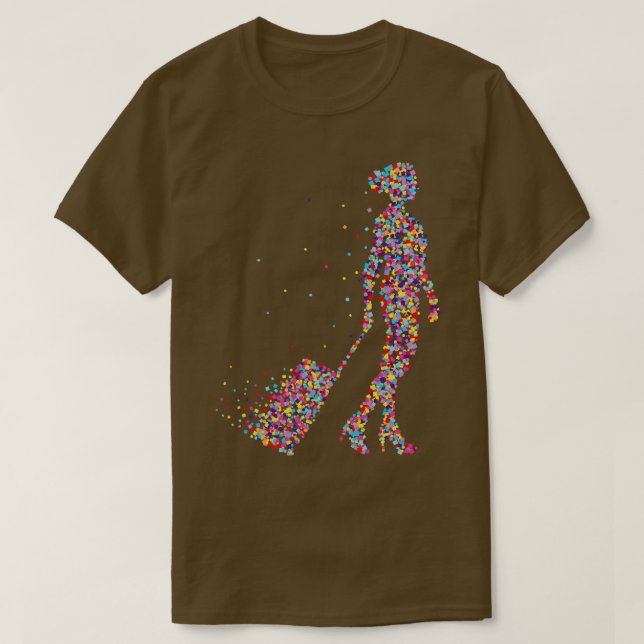 Flight Attendant Stewardess Profession T-Shirt (Design Front)