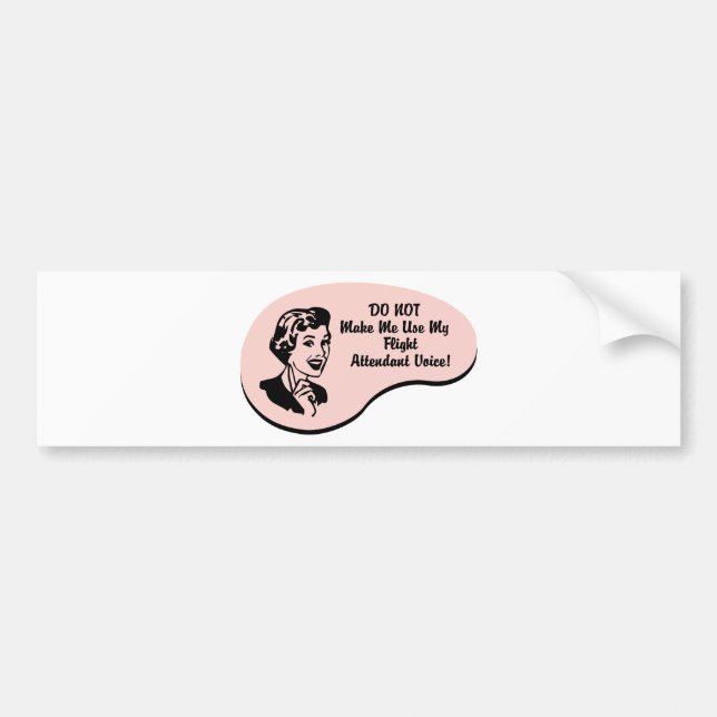 Flight Attendant Voice Bumper Sticker (Front)