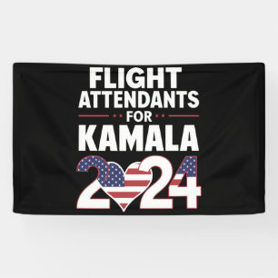 Flight Attendants For Kamala Harris 2024 Election Banner