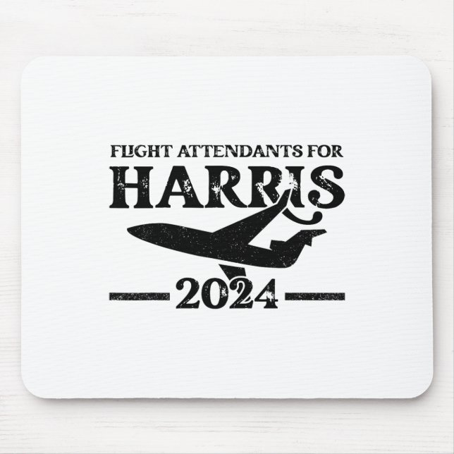 Flight Attendants For Kamala Harris 2024 Election  Mouse Pad (Front)