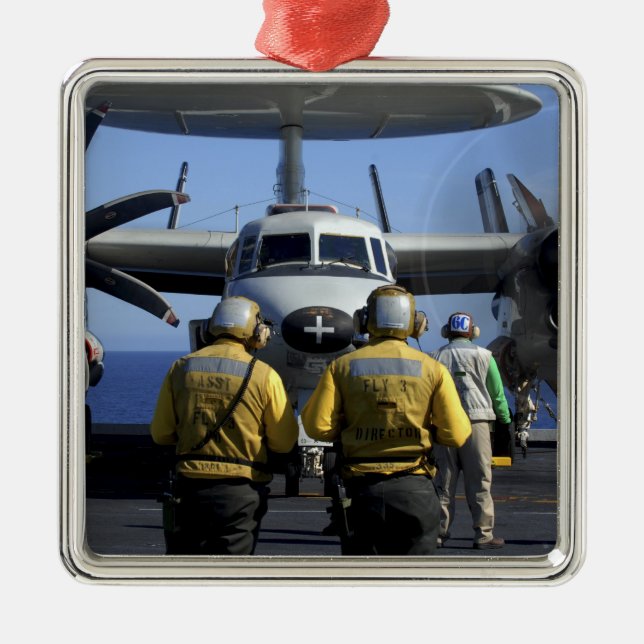 Flight deck directors metal tree decoration (Front)