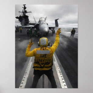 Flight Deck of Aircraft Carrier Poster