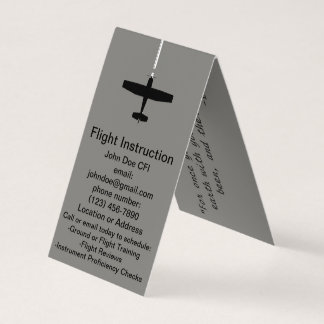 Flight Instructor Business Card