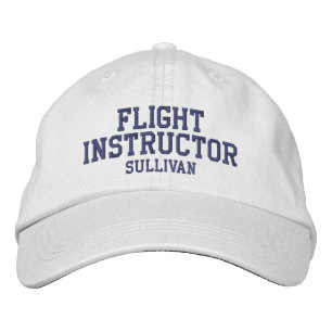 Flight Instructor Pilot Personalised  Embroidered Hat