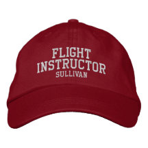Flight Instructor Pilot Red Custom 
