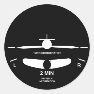 Flight Instruments Classic Round Sticker
