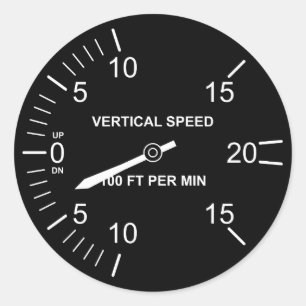 Flight Instruments Classic Round Sticker